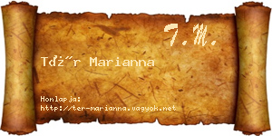 Tér Marianna névjegykártya